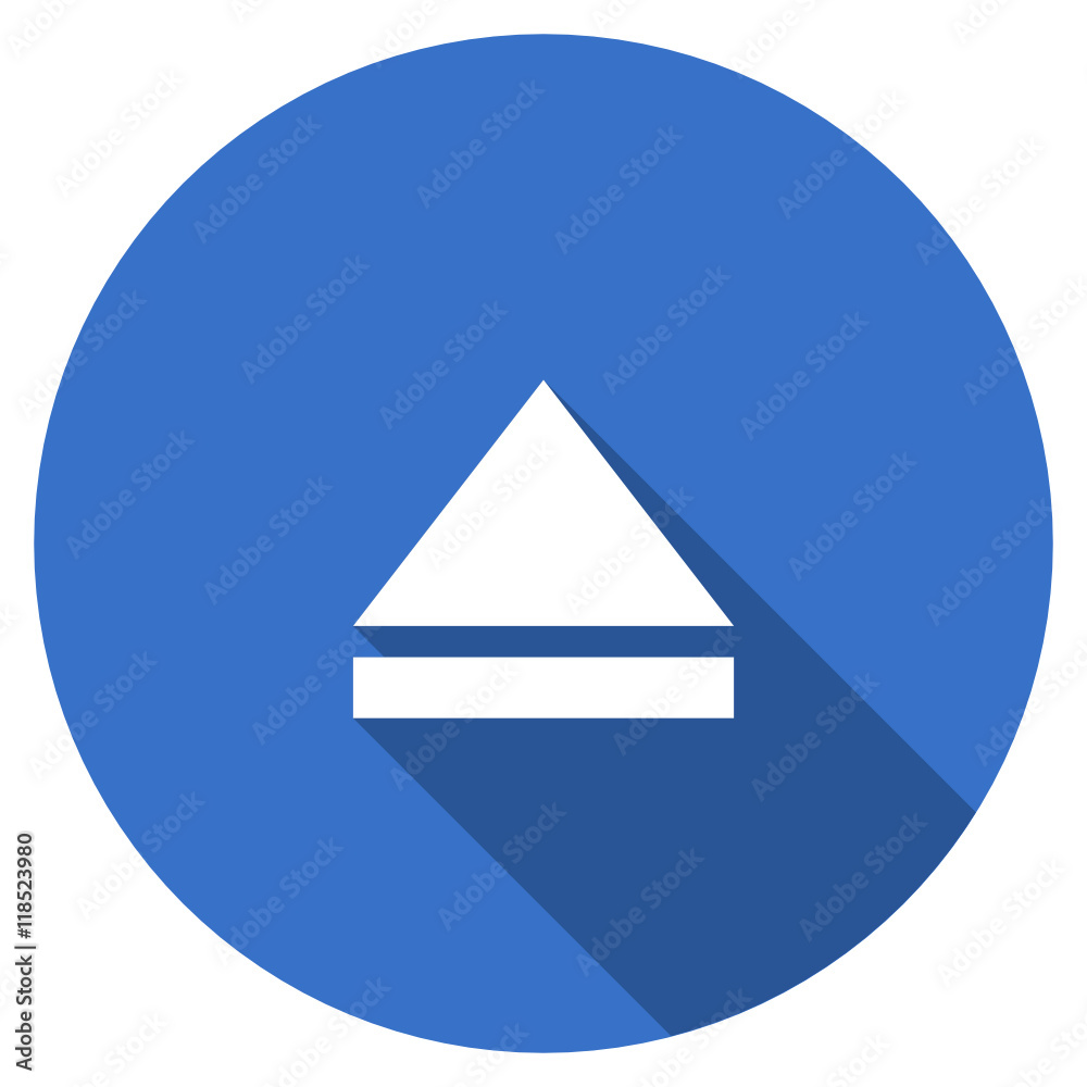 Flat design blue round web open vector icon Flat design blue round web open vector icon