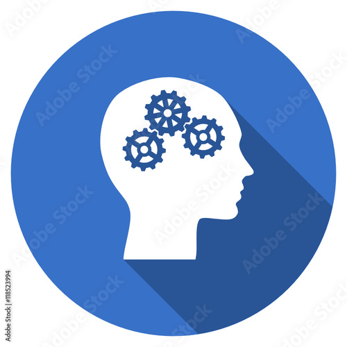 Wallpaper Mural Flat design blue round web head vector icon Torontodigital.ca