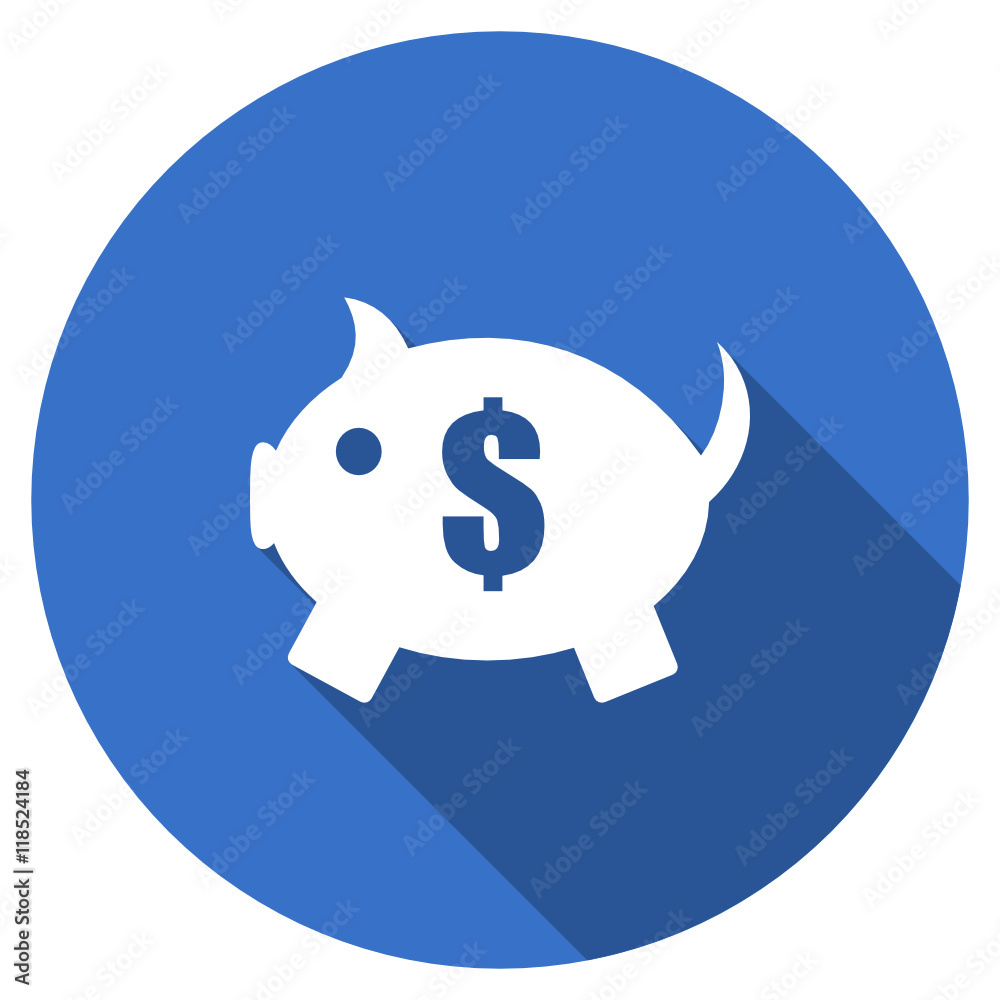 Flat design blue round web vector icon Flat design blue round web vector icon