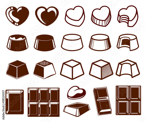 Chocolate vecotor icons