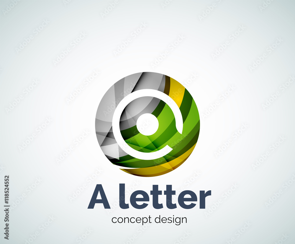 Obraz premium Vector A letter concept logo template