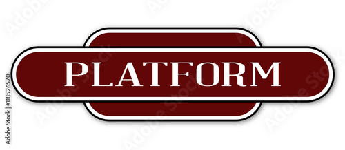 Platform Station Sign