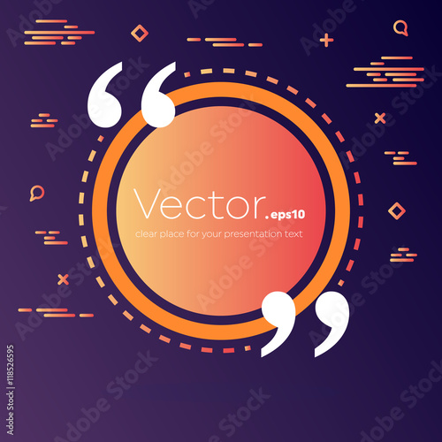 Abstract concept vector empty speech square quote text bubble. For web and mobile app isolated on background  illustration template design  creative presentation  business infographic social media