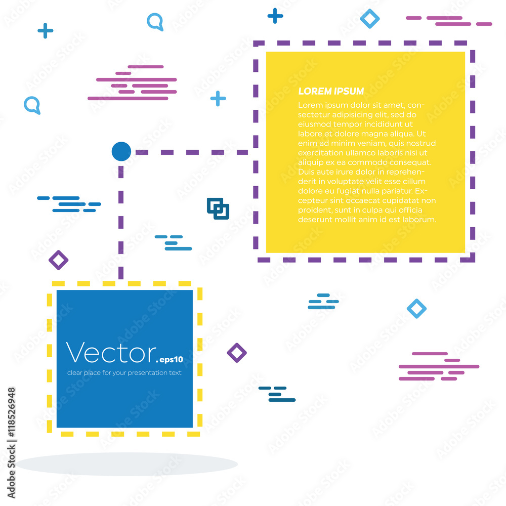 Abstract concept vector empty speech square quote text bubble. For web and mobile app isolated on background, illustration template design, creative presentation, business infographic social media