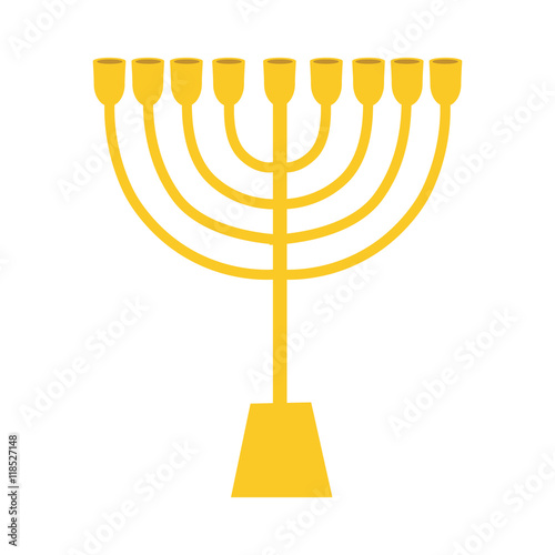 Golden menorah icon