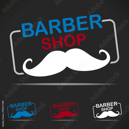 logo barber shop hipster barbier 