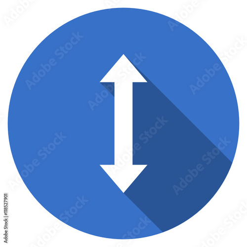 Free Download Flat design blue round web arrow vector icon - GFXLoad