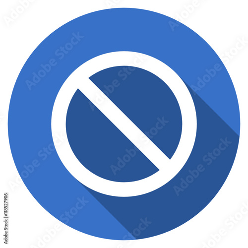 Flat design blue round web access vector icon