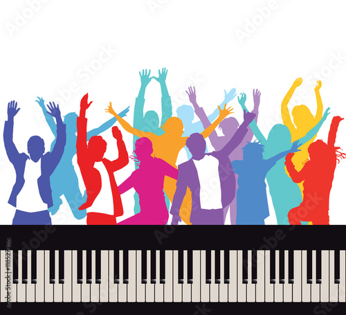 Menschen in einem Konzert