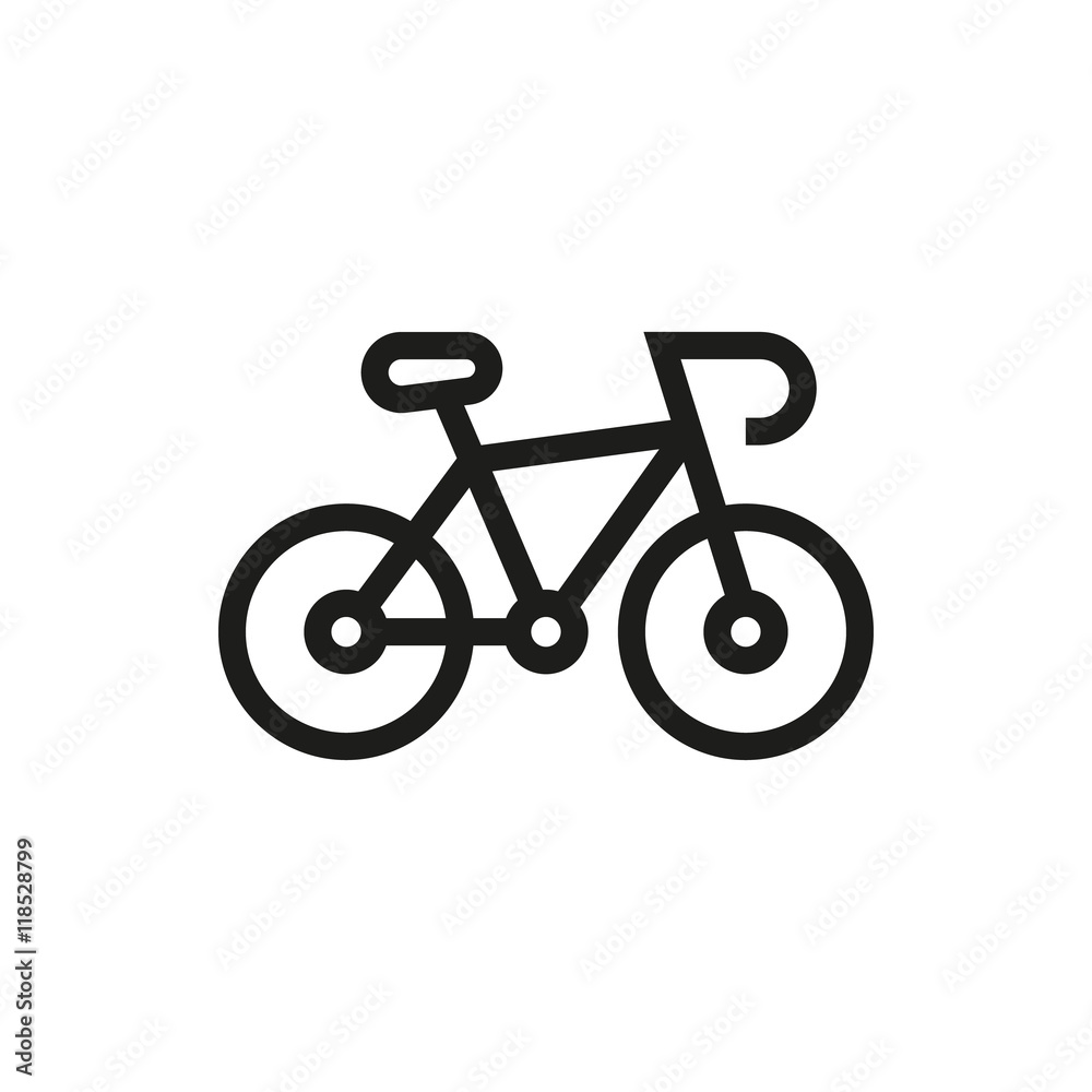 bicycle icon on white background bicycle icon on white background