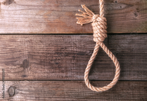 rope knotted in noose