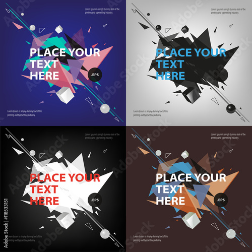 Abstract modern polygonal backgrounds for covers and flyer