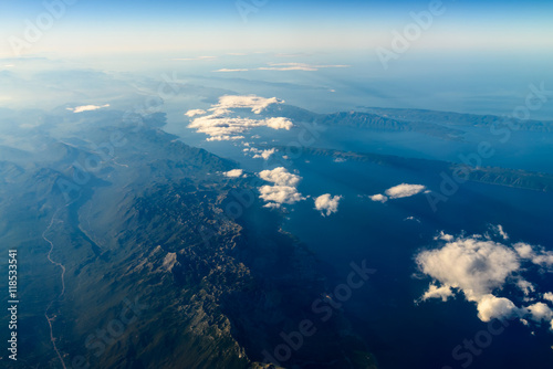 Fototapeta Naklejka Na Ścianę i Meble -  High Altitude Photo Of Planet Earth Horizon