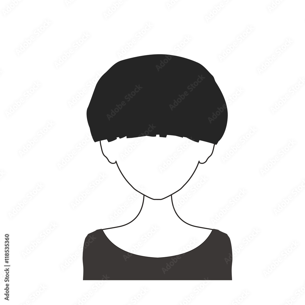 Black and white woman avatar nr. 14 Black and white woman avatar nr. 14