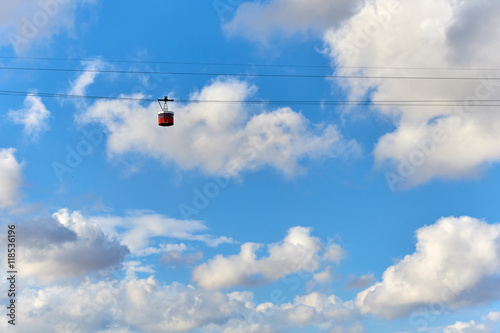 Cable car in Barcelona. Spain