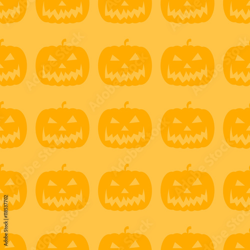 Halloween Pumpkin Jack O' Lantern seamless pattern