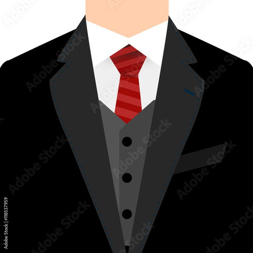 Manager mit Anzug / Krawatte / Weste