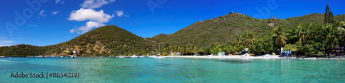 Tropical shoreline in British Virgin Island (BVI), Caribbean