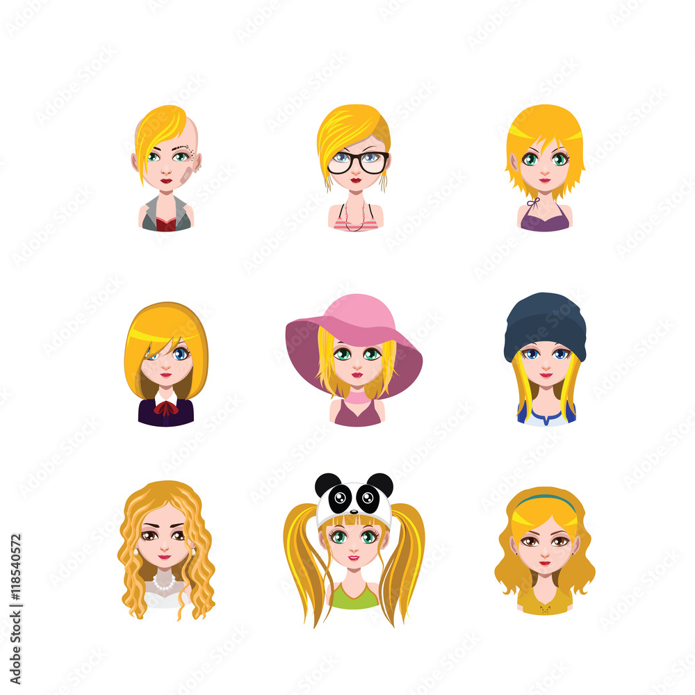 Women avatar with blonde hair #2 Women avatar with blonde hair #2