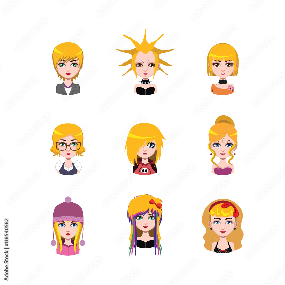 Women avatar with blonde hair #1 Women avatar with blonde hair #1