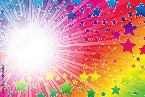 #Background #wallpaper #Vector #Illustration #design #free #free_size #charge_free #colorful #color rainbow,show business,entertainment,party,image  背景素材壁紙,スターバースト,スターマイン,ダスト,星屑,光,花火,虹色,キラキラ,輝き,レインボー