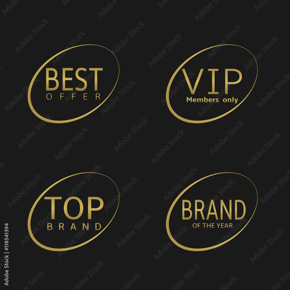 Fototapeta premium Golden label set