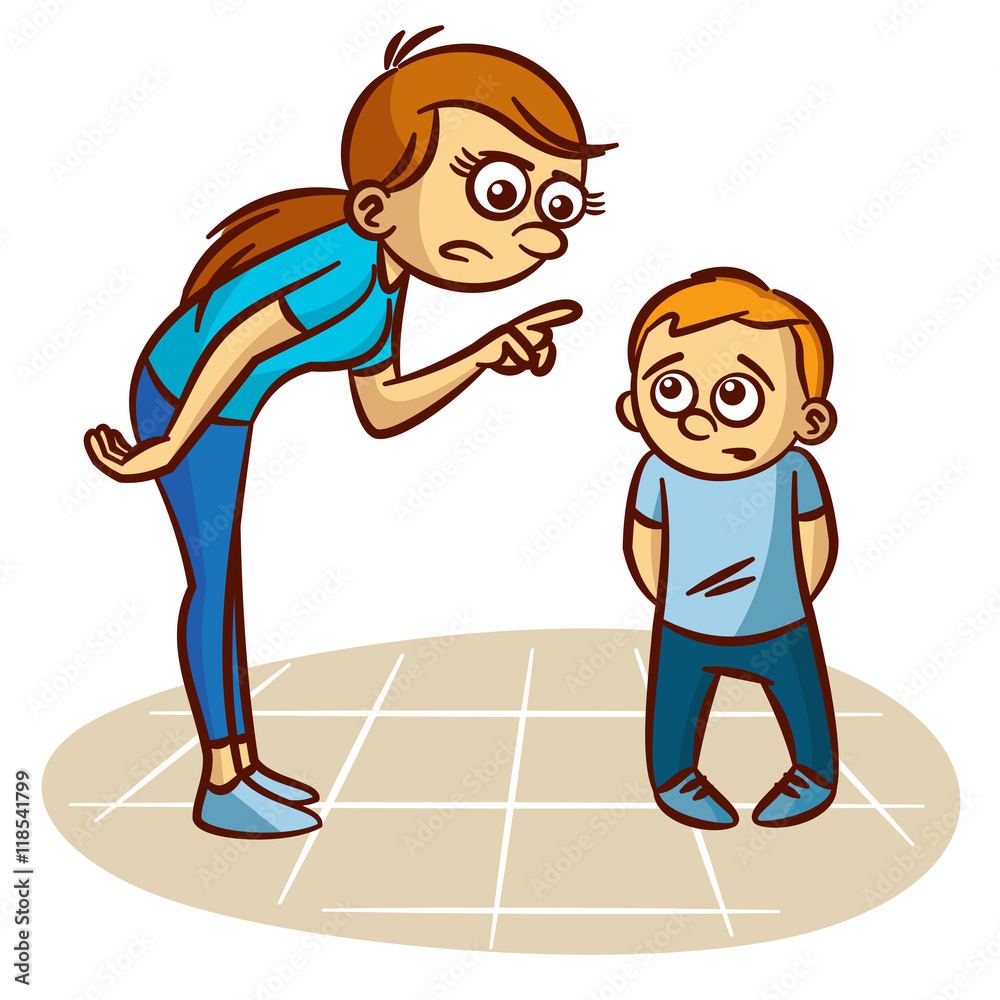 Mother scolds the child Mother scolds the child