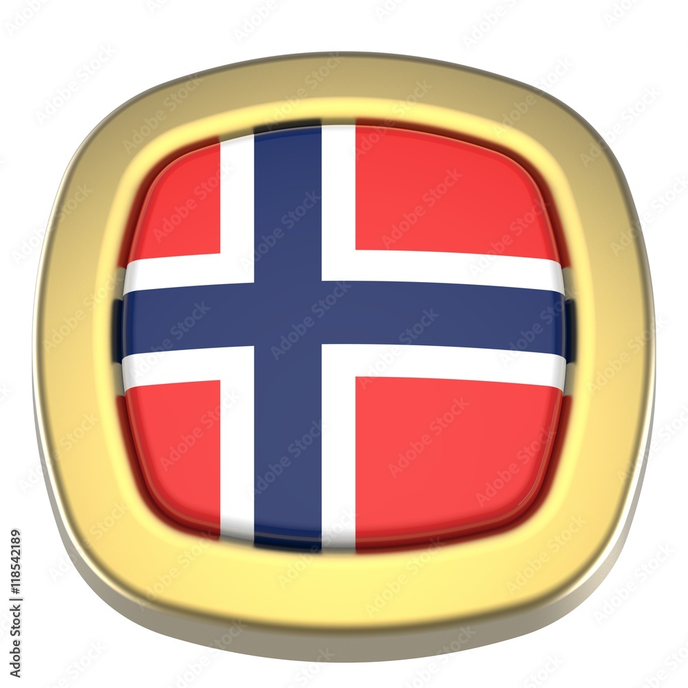 Fototapeta premium Norway flag. 3D illustration. 3D CG.