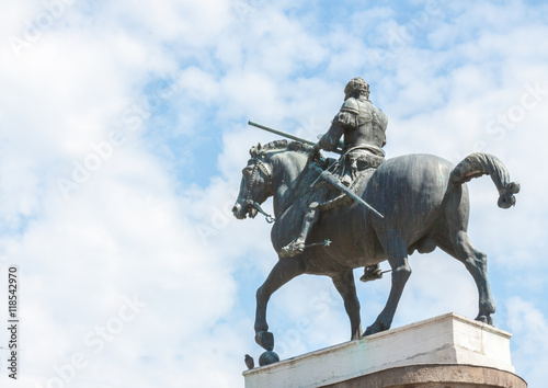 Equestrian statue of Gattamelata in Padua, Italy