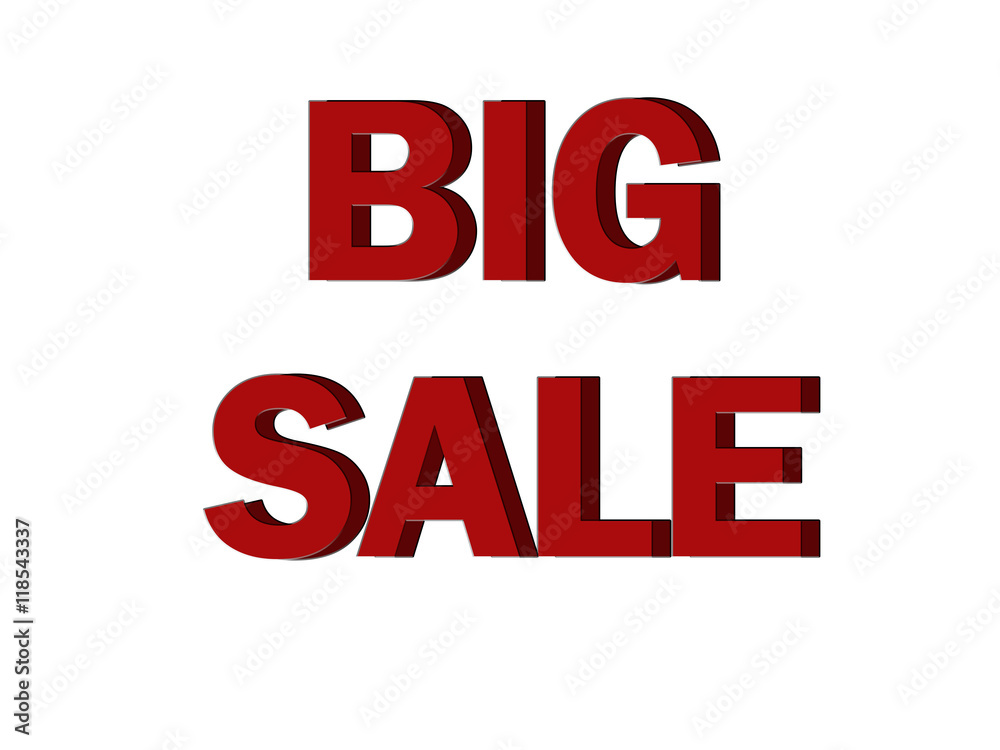 Big Sale written on a white backgraund Big Sale written on a white backgraund