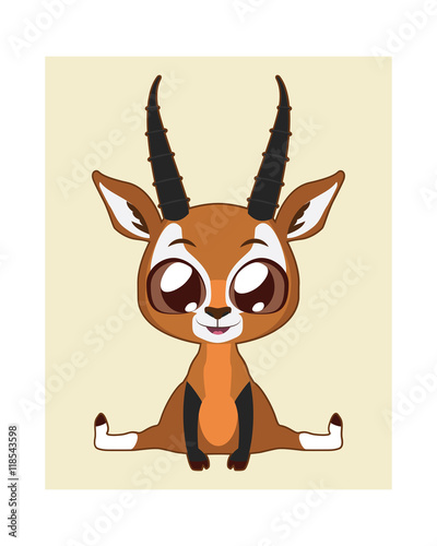Cute antelope illustration