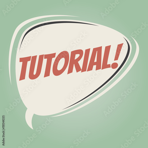 tutorial retro speech balloon