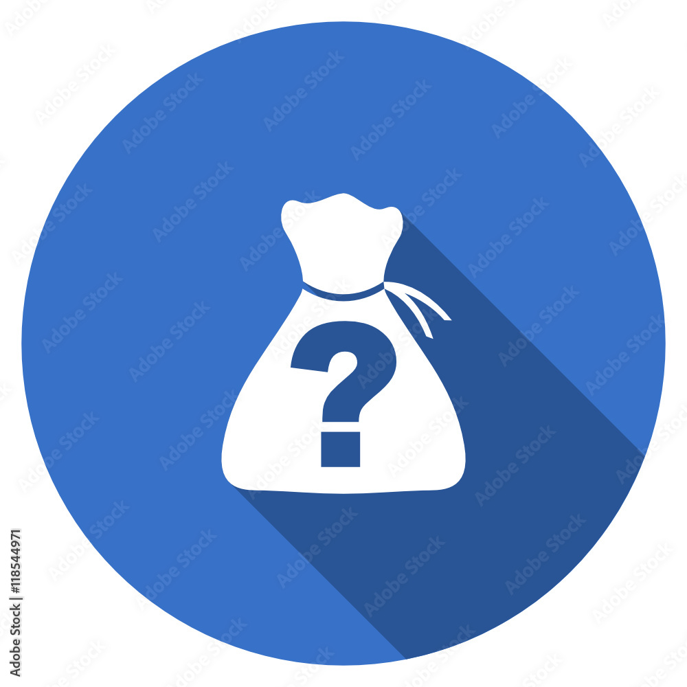 Flat design blue round web riddle vector icon Flat design blue round web riddle vector icon
