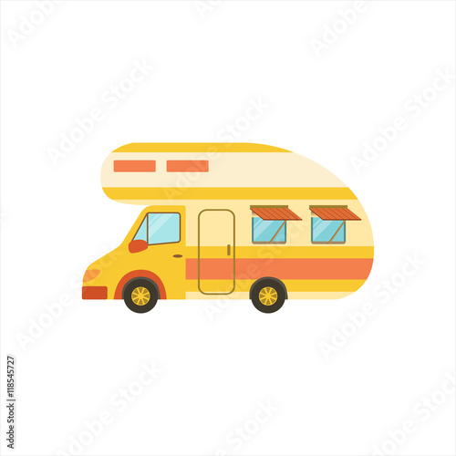 Orange Stripy Travel Van