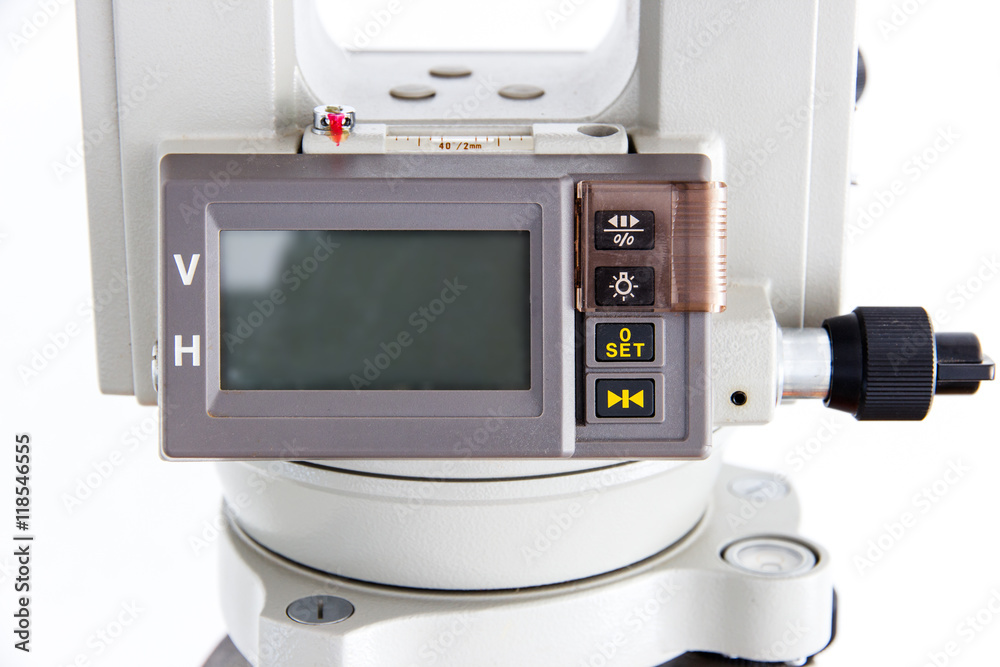 equipment survey ,digital measuring tool. Isolated on white background equipment survey ,digital measuring tool. Isolated on white background