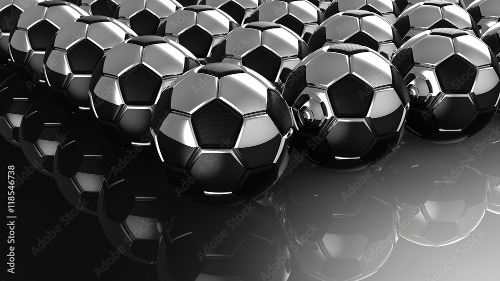Fototapeta premium Soccer ball. 3D illustration. 3D CG.