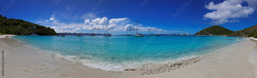 Tropical beach in British Virgin Island (BVI), Caribbean Tropical beach in British Virgin Island (BVI), Caribbean