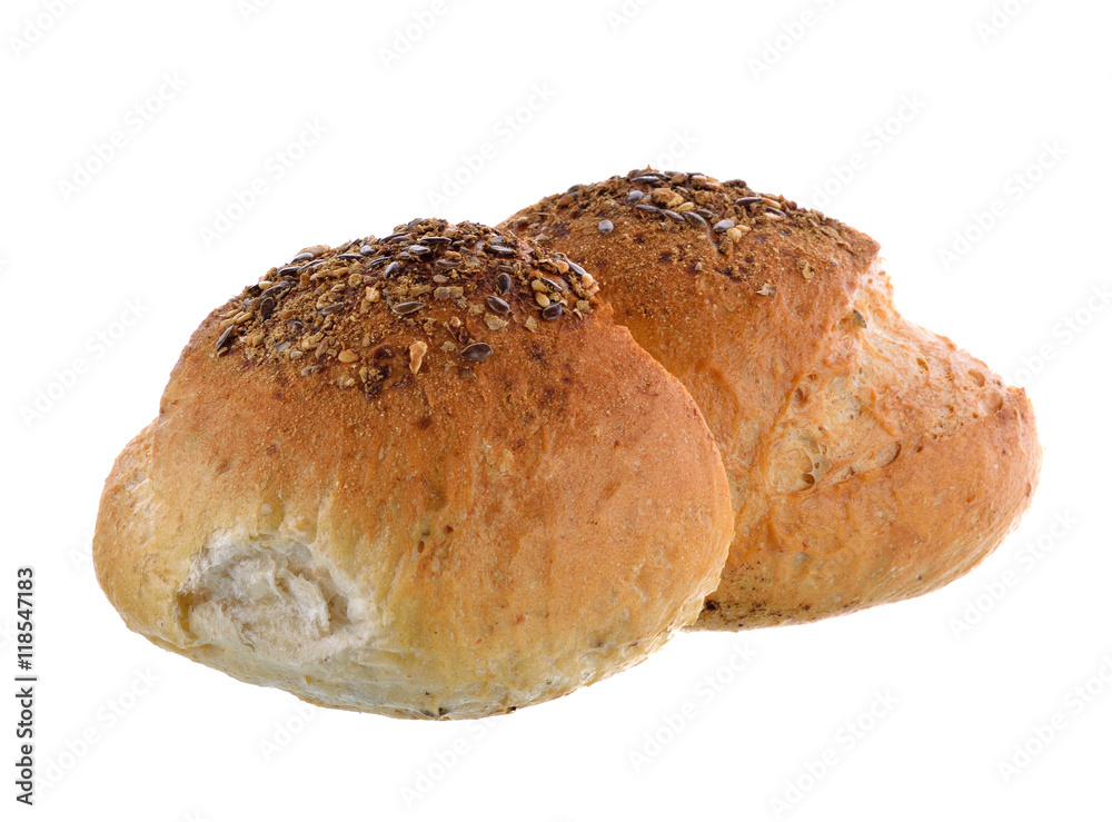 Traditional bread on white background Traditional bread on white background