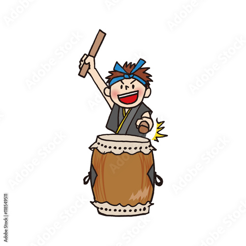 Children drum