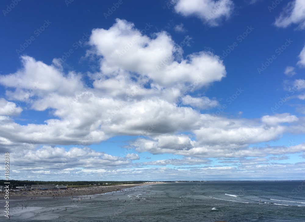 dramatic sky over Ogunquit beach in Maine