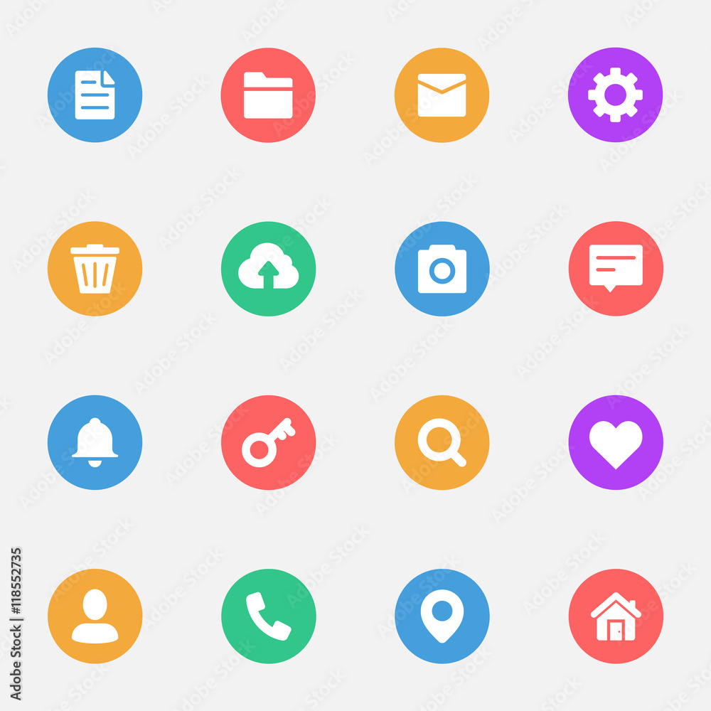 Web flat icons Web flat icons