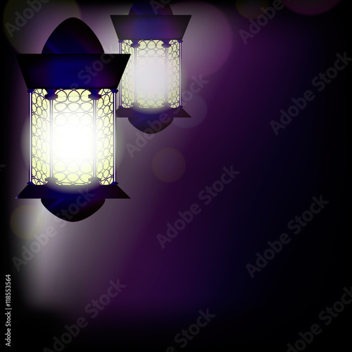 The light from the lamp