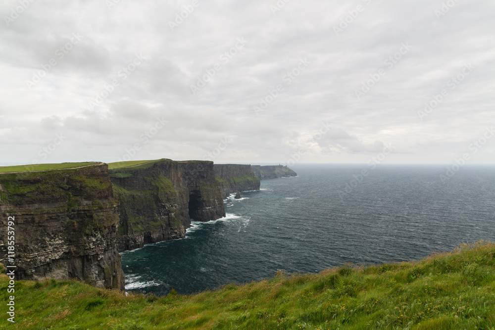 cliffs of moher and atlantic ocean in ireland