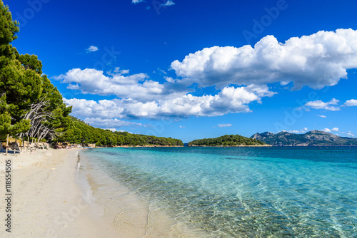 Platja de Formentor - beautiful beach at cap formentor, Mallorca photo