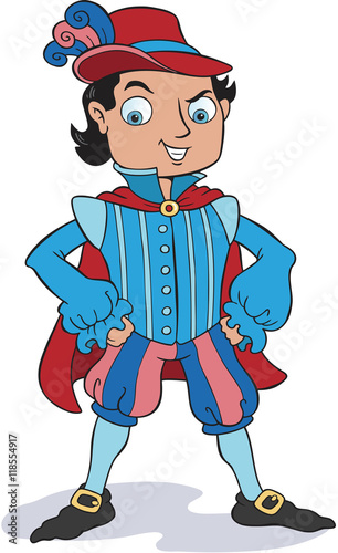 Elizabethan Tudor Man Cartoon