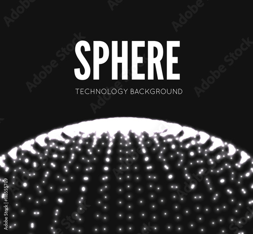 Abstract 3D sphere spiral shape