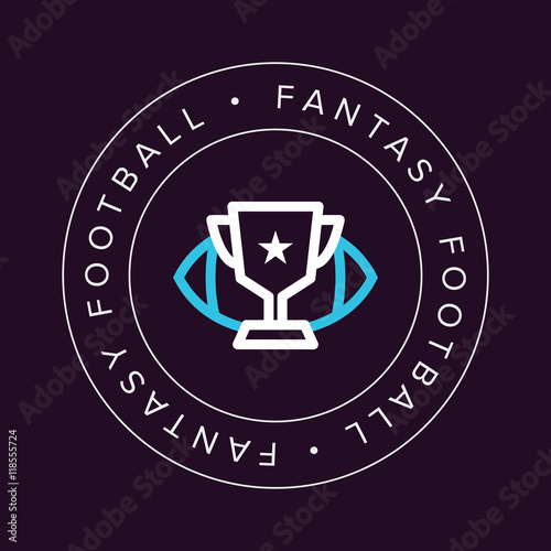 Modern fantasy football badge. 