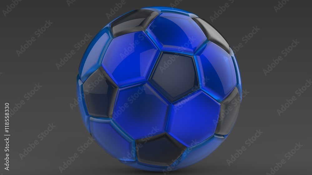Naklejka premium Soccer ball. 3D illustration. 3D CG.