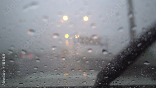 Wallpaper Mural car wiper with rain Torontodigital.ca