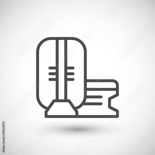 Magnetic resonance imaging line icon